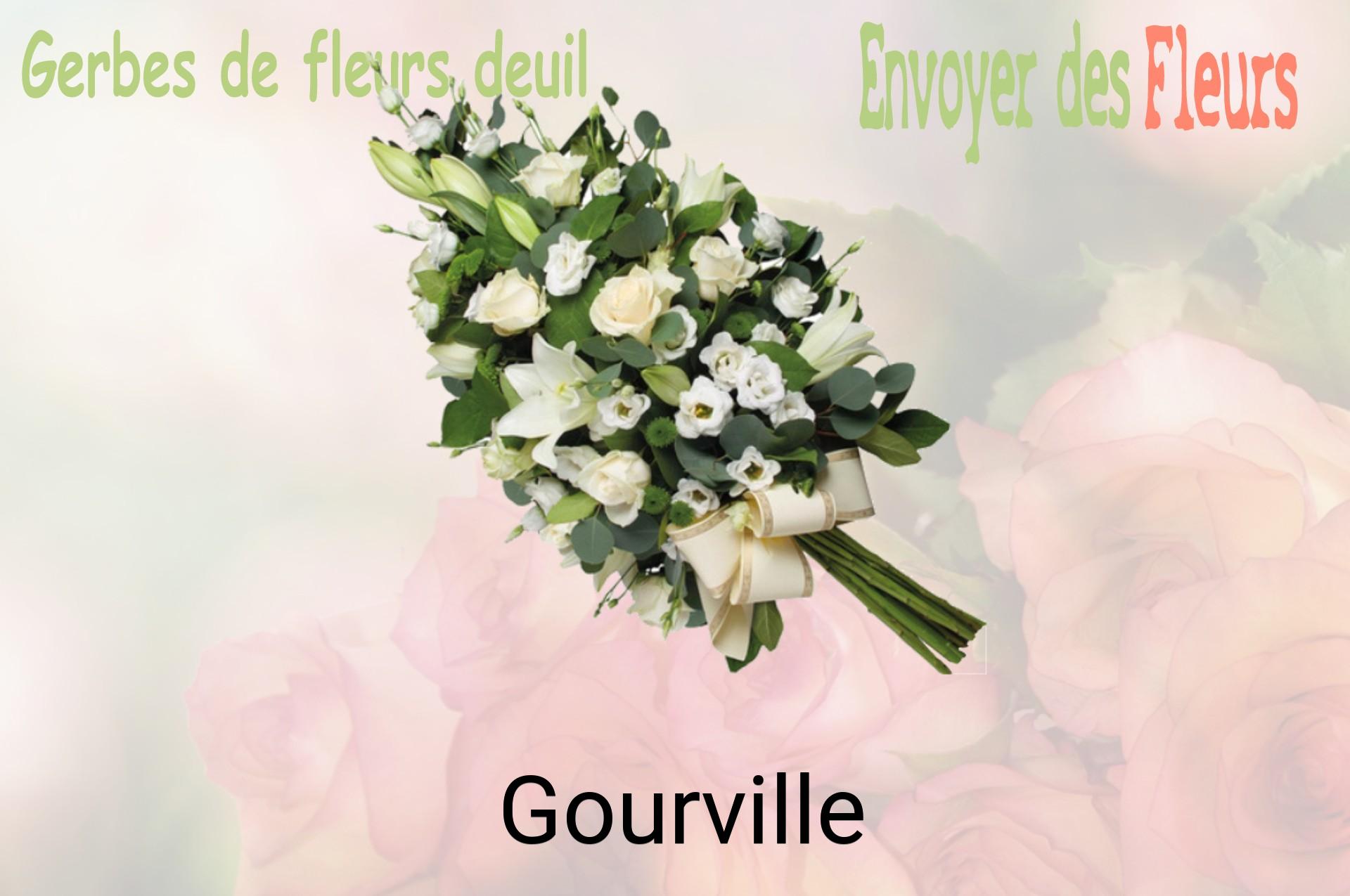 Gerbe de fleurs de deuil livrée à Gourville